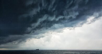thunderstorm, storm, sea