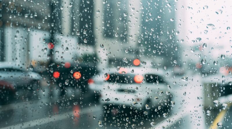glass window, wet, rain