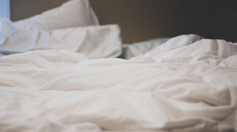 bed, sheets, pillows
