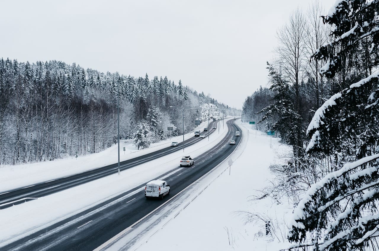 highway, winter, season