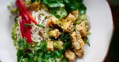 pasta, coriander, salad