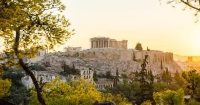 athens, sunset, acropolis