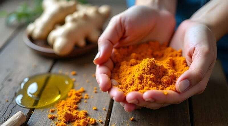 ai generated, turmeric, turmeric powder