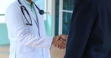 doctor, patient, handshake