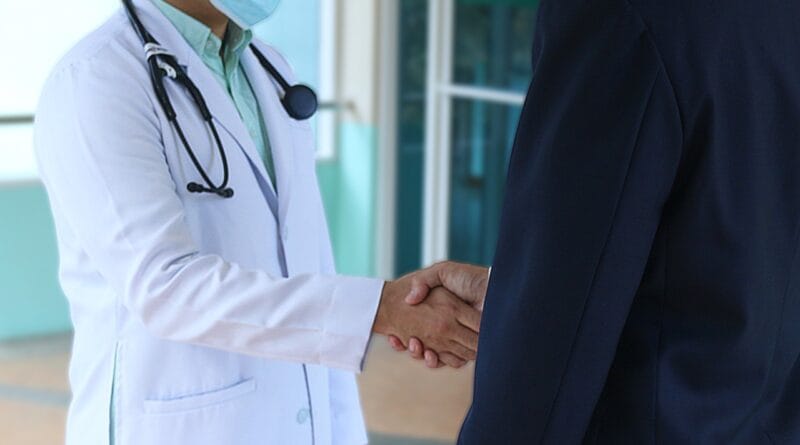 doctor, patient, handshake