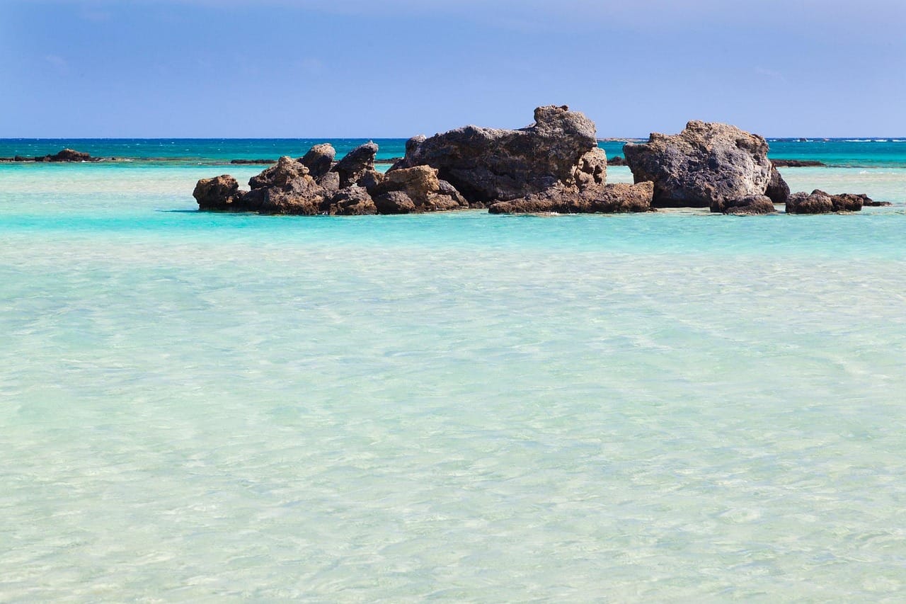 beach, blue, coast, island, lagoon, landscape, nature, ocean, paradise, sea, sky, summer, travel, tropical, turquoise, vacation, water, rock, elafonissi, beach, beach, nature, tropical, blue sky, elafonissi, elafonissi, elafonissi, elafonissi, elafonissi